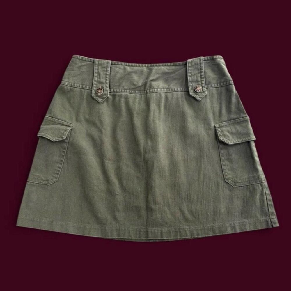 Exact Change Women's Green and Khaki Skirt